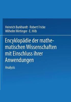 Book cover for Encyklopadie Der Mathematischen Wissenschaften Mit Einschluss Ihrer Anwendungen