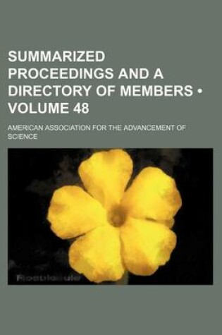 Cover of Summarized Proceedings and a Directory of Members (Volume 48)