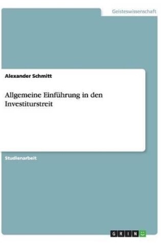 Cover of Allgemeine Einfuhrung in den Investiturstreit