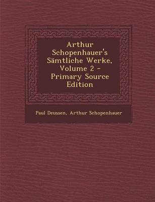 Book cover for Arthur Schopenhauer's Samtliche Werke, Volume 2 - Primary Source Edition