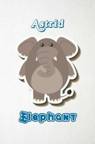 Cover of Astrid Elephant A5 Lined Notebook 110 Pages