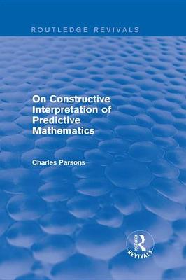 Cover of On Constructive Interpretation of Predictive Mathematics (1990)