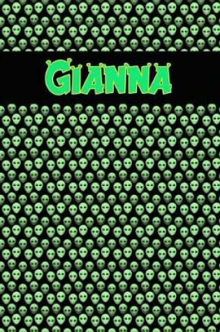 Cover of 120 Page Handwriting Practice Book with Green Alien Cover Gianna