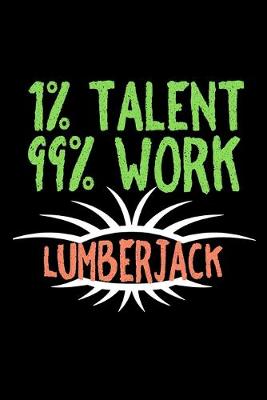 Book cover for 1% talent. 99% work. Lumberjack