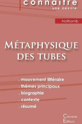 Cover of Fiche de lecture Metaphysique des tubes de Amelie Nothomb (Analyse litteraire de reference et resume complet)