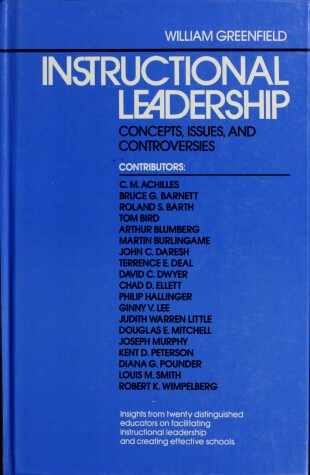 Book cover for Instructional Leadership %%%