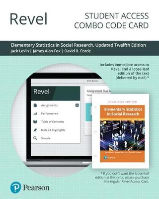 Book cover for Revel for Elementary Statistics in Social Research, Updated Edition -- Combo Access Card