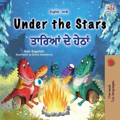 Book cover for Under the Stars (English Punjabi Gurmukhi Bilingual Kids Book)