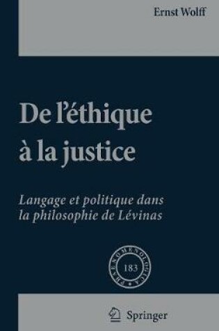 Cover of De L'aethique Aa La Justice