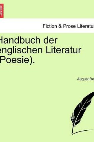 Cover of Handbuch Der Englischen Literatur (Poesie).