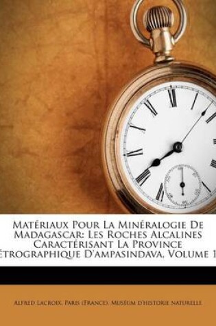 Cover of Matériaux Pour La Minéralogie De Madagascar