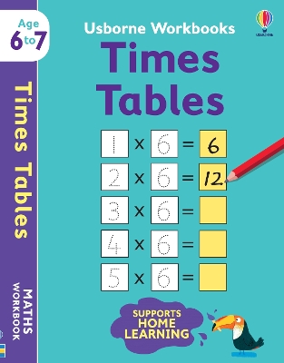 Book cover for Usborne Workbooks Times Tables 6-7