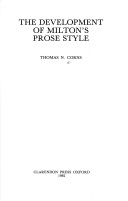 Cover of The Development of Milton's Prose Style