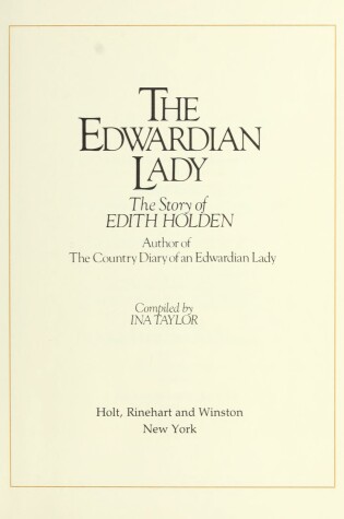 Cover of The Edwardian Lady