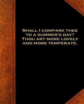 Cover of Shakespeare Quote Summer Day Sonnet School Composition Book 130 Pages