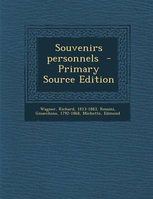 Book cover for Souvenirs Personnels - Primary Source Edition