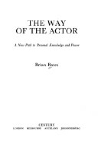 Cover of The Way of the Actor