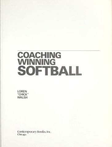 Book cover for Coaching Winning Softball