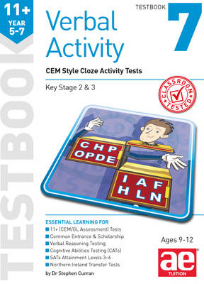 Book cover for 11+ Verbal Activity Year 5-7 Testbook 7: CEM Style Cloze Activity Tests