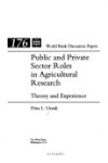 Book cover for Public and Private Sector Roles in Agricultural Research