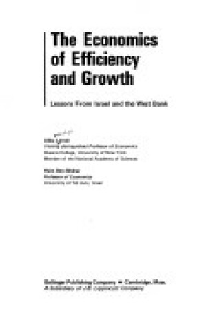 Cover of Economics of Efficiency and Growth