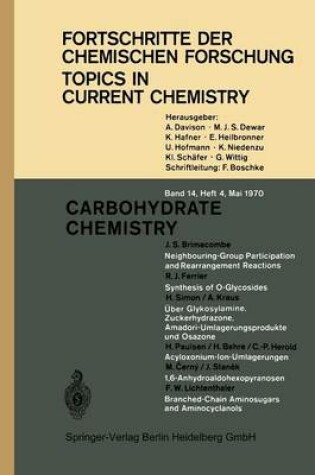 Cover of Carbohydrate Chemistry