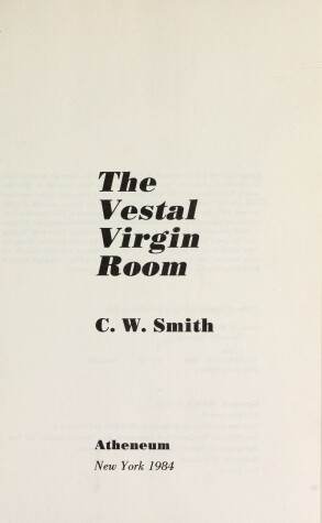 Book cover for The Vestal Virgin Room