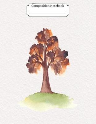 Book cover for Composition Notebook Watercolor Tree Design Vol 19