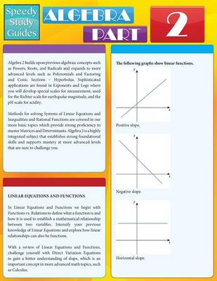 Book cover for Algebra Part 2 (Speedy Study Guides