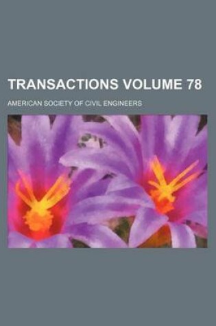 Cover of Transactions Volume 78