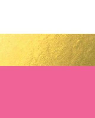 Book cover for Pink and Gold Bold Stripes Notebook