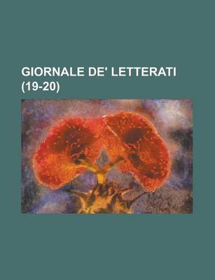 Book cover for Giornale de' Letterati (19-20)