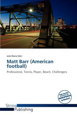 Book cover for Matt Barr (American Football)