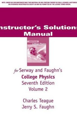 Cover of Ism-College Physics V2, 7e