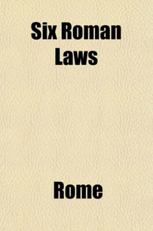 Cover of Six Roman Laws