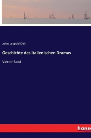 Cover of Geschichte des italienischen Dramas