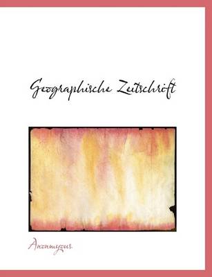 Book cover for Geographische Zeitschrift