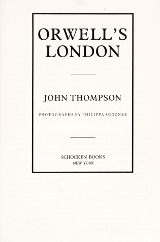Cover of Orwell's London