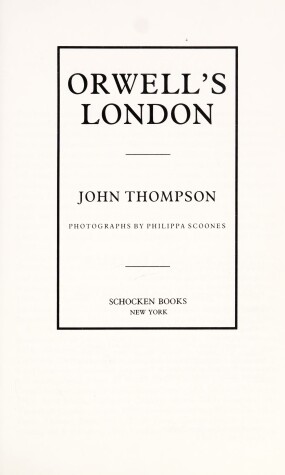 Book cover for Orwell's London