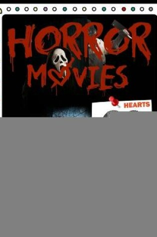 Cover of Horror Movies Lines Spirals Hearts Coloring Book