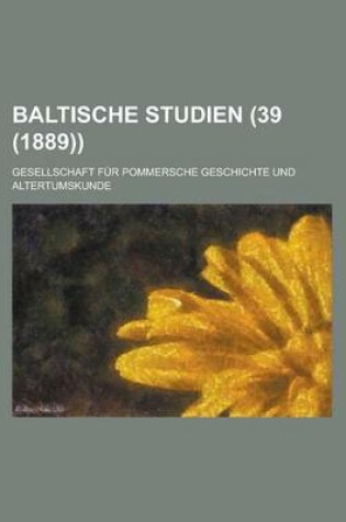 Cover of Baltische Studien (39 (1889))