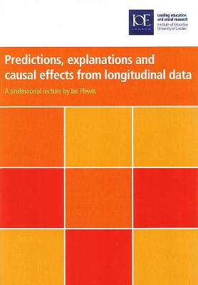 Book cover for Predictions, explanations and causal effects from longitudinal data