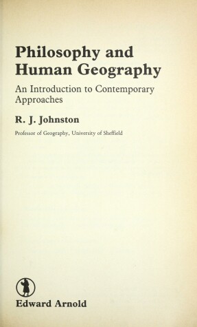 Book cover for Philosophy and Human Geography