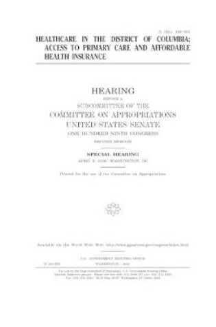 Cover of Healthcare in the District of Columbia
