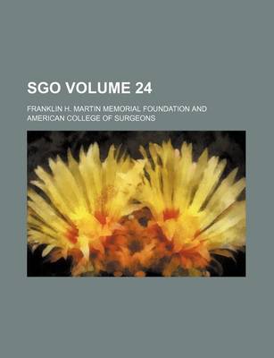 Book cover for Sgo Volume 24