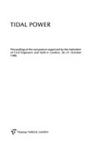 Cover of Tidal Powers