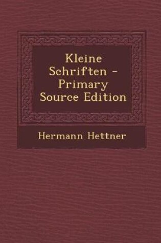 Cover of Kleine Schriften