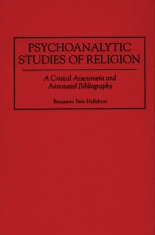 Cover of Psychoanalytic Studies of Religion