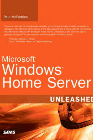 Cover of Microsoft Windows Home Server Unleashed