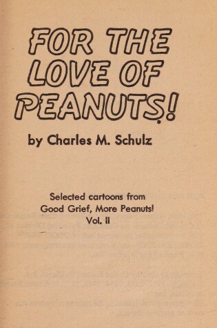Cover of For Love Peanuts